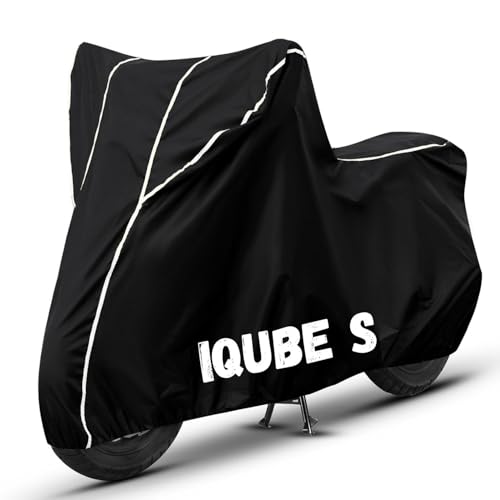 Image of Bike Cover for iQube S 100% Waterproof, Dustproof & Scratch Resistant| Fully Bottom Elastic UV Resistant Heavy Duty Body Cover | All Weather Outdoor Use