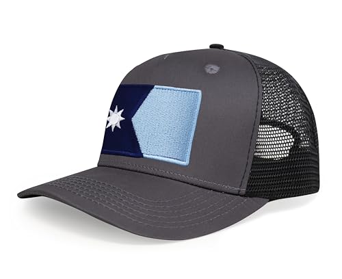 Image of International Tie State Hat for Men and Women, Adjustable Snapback Trucker Baseball Cap with Embroidered Patch