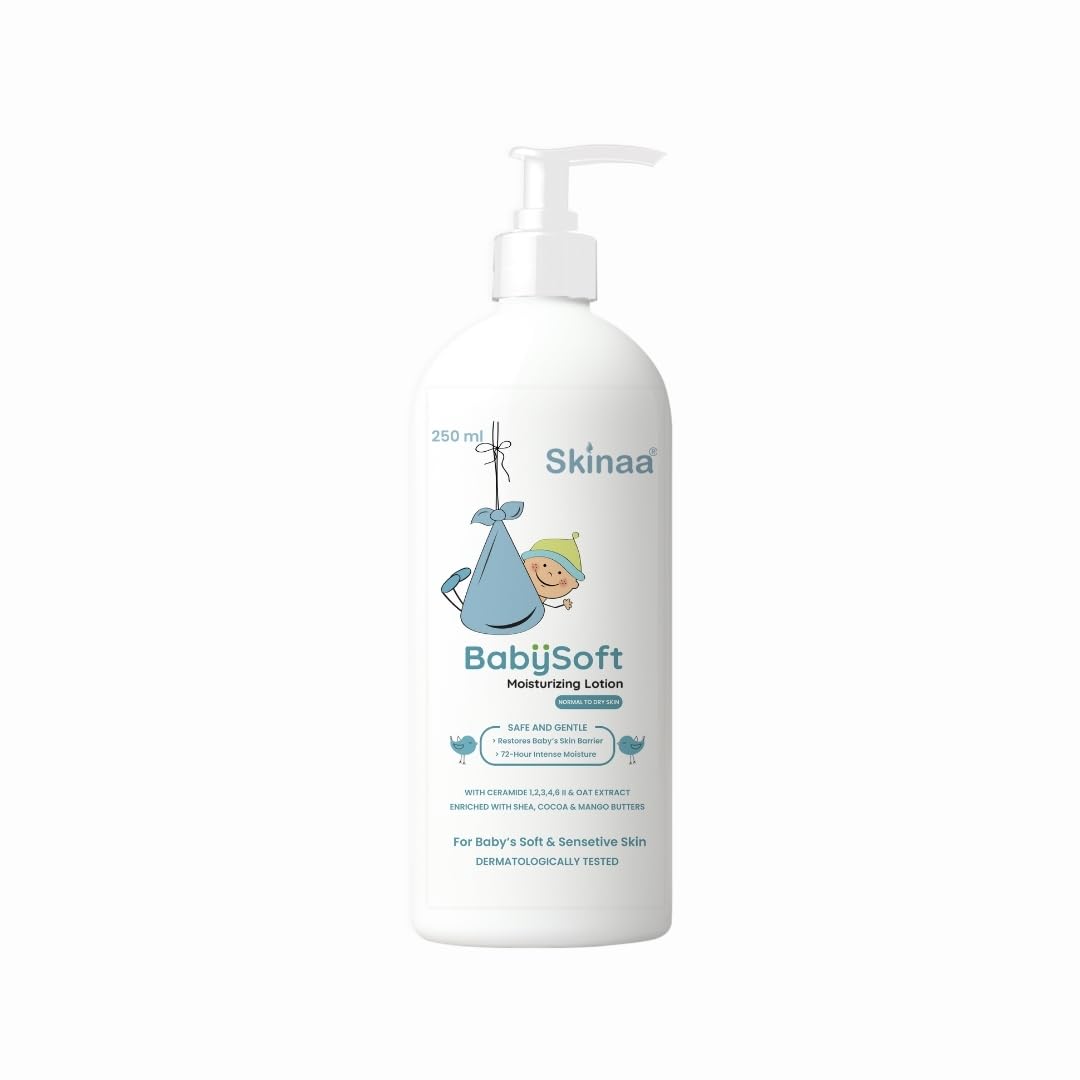 Baby Lotion 0-2yr for Newborn Babies & Kids 250ml | Moisturizing Body Lotion for Dry & Sensitive Skin | Pediatrician Recommended & Dermatologically Tested