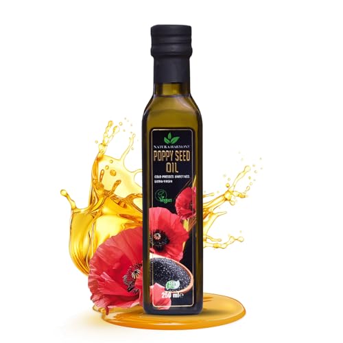 Natura Harmony 100% Pure Poppy Seed Oil (250 ml) – Rich in Omega-3 & Omega-6 ...