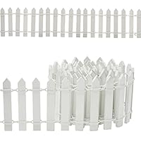 Miniatur-Gartenzaun HolzzaunFlexibler Miniatur-Zaun, Miniatur Zaun Gartenzaun Holz, verwendet für Miniaturlandschaft Puppenhaus Blumentopf Fee Gartendekoration weiß 100cm*5cm