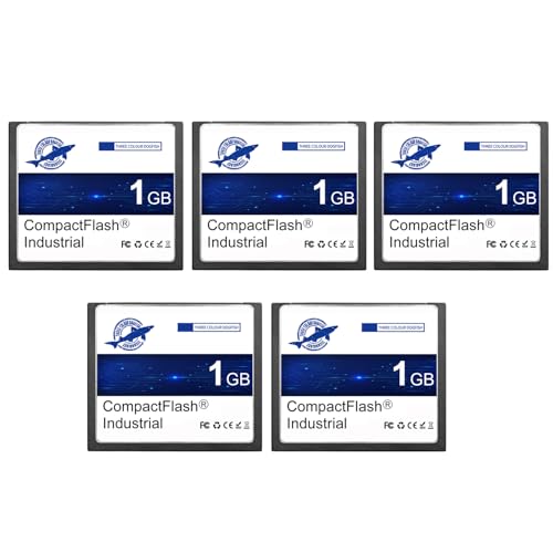 Image of Dogfish 1GB 5Pack Compact Flash Memory Card High Performance Industrial CF Type I Card FAT16 for Industrial Equipment and Vintage Digital Cameras