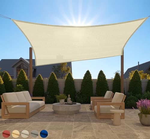 GORILLA GRIP Heavy Duty Sun Shade, UV Protection Fade Tear and Rust Resistant Rectangle Sunshade...