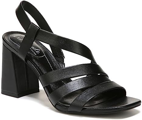 LifeStride Womens Broadway Strappy Dress Heeled Sandal, Black, 9 Wide US | Image 3