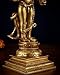 Mridaya Divine Kala Bhairava Statue with Dog – 30 cm Golden Brass Finish Kaal Bhairav Idol for Protection