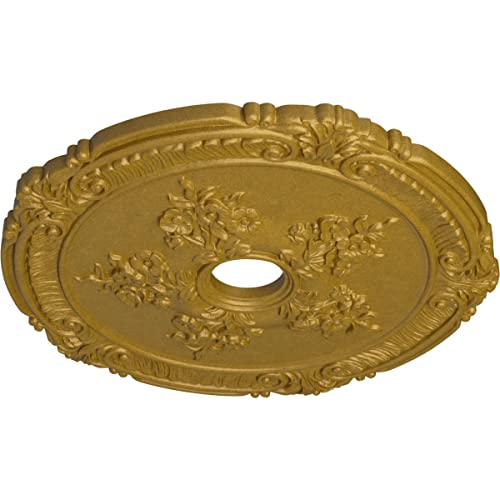 26"OD x 3 3/4"ID x 1 1/2"P Attica with Rose Ceiling Medallion (Fits Canopies up to 4 1/2"), Hand-Painted Pharaoh's Gold by Ekena Millwork - Used condition - Image 2
