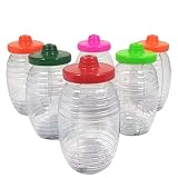 SPARC LIGHTING Mexican Style 16 oz Mini Plastic Barrel with Straw and Lid Traditional Vitroleros in