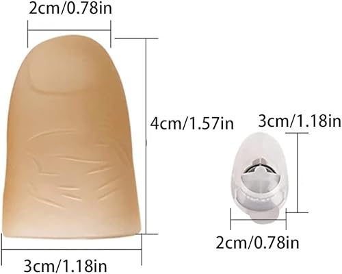 Miniatura 7 de Surakey 2 piezas de luz para el pulgar, puntas de dedo mágico para el pulgar, lámpara LED para los pulgares, luz para fiesta, trucos de escenario