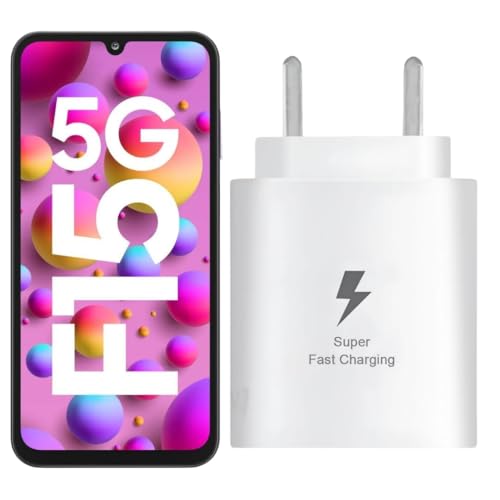 Image of Original Adapter Compatible with Samsung M35 5G Mobile Phone Support USB C Super Fast 25 Watt Power Charging Adapter for A55 /F15 /A35 /M15 /S21 Fe /S23 Fe /S24 /Galaxy Tab Charge,White