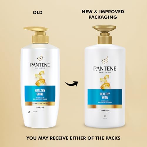 Image of Pantene Hair Science Healthy Shine Shampoo 650ml,with Pro-Vitamins & Vitamin E,makes hair so healthy for shiny hair,for all hair types, shampoo for women & men, shampoo for healthy hair