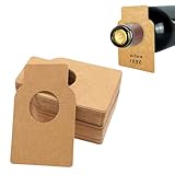 GVSS 100 Pièces Étiquettes Bouteille de Vin Réutilisables Marron 5,7 x 8,9 cm, Étiquettes ...