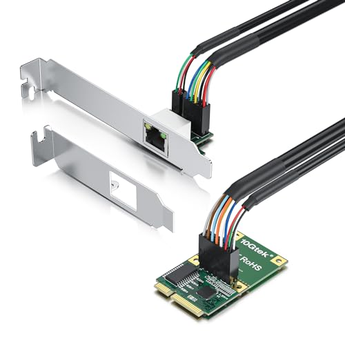 Image of 10Gtek Mini PCIe 2.5G Ethernet Network Card, 30-cm Cable Length, with LED Light, Single Port RJ45, Mini Pice Interface, not for M.2
