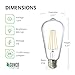 Sunco Dusk to Dawn LED Outdoor Lights Bulb, ST64 Edison Style Automatic Light Sensing Bulbs, 800 LM, 7W (60W Equivalent), 2700K Soft White, E26 Base UL 4 Pack