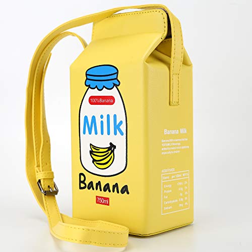 QiMing Chocolate Milk Box Crossbody Purse Bag, PU Mobile Phone Shoulder Bag for Women Girls - Image 3