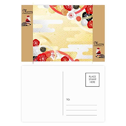 Cartes postales Sakura fleurs géométriques : lot de 20 pour loisirs créatifs