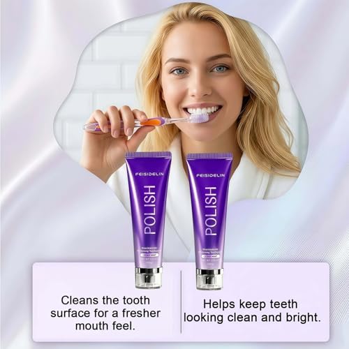 Image of Whitening Toothpaste with Niacinamide, Teeth Cleaning Toothpaste for Fresh Breath and Plaque Removal, Helps Brighten Teeth and Remove Surface Stains for Adult Oral Care, 2 PCS