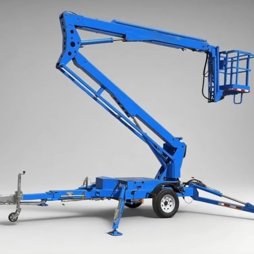 Professional 20m Trailer-Mounted Towable Boom Lift, 360° Full Rotation & Remote Control for Construction Tree Trimming and Industrial Maintenance