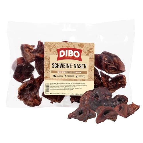 DIBO Schweinenasen, 250g-Beutel, der kleine Naturkau-Snack oder Leckerli für Zwischendurch, Hundefutter, Qualitätskauartikel ohne Chemie