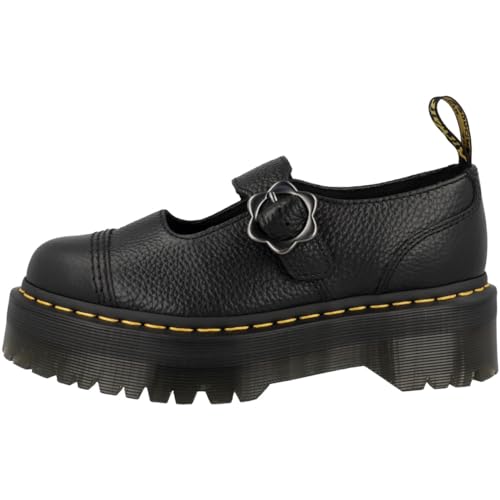 Dr. Martens Addina Flower Black Milled Nappa UK 6 (US Women's 8) M