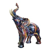 Amazon.co.jp: 象 置物 カラフルな ゾウ 象の彫刻 かわいい 動物