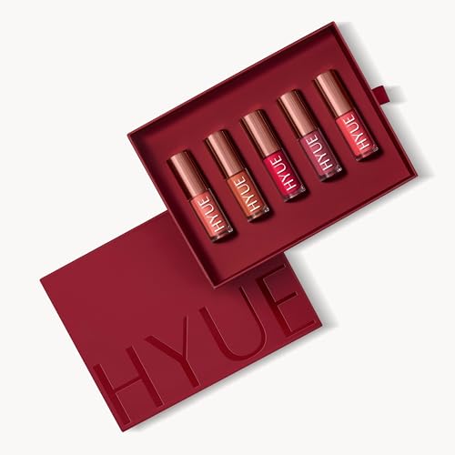 HYUE HydraMatte™ Liquid Lipstick | 11 ml | Signature Set: Corallina, Biscotti Hottie, Terracotta Tease, Mauve-licious & Fine Wine | Soft-Matte | Unique Surprise Gift | Valentine Gift for Girlfriend