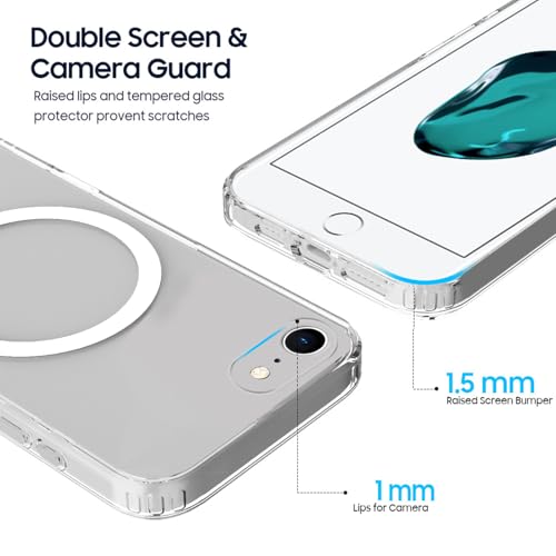 Image of FanTEK Phone Case Compatible with iPhone 7 Plus & iPhone 8 Plus 5.5 Inch, Magnetic Clear Case Protective Bumper Hard Back Cover
