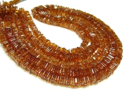 Hessonite Smooth Heishi Cubes 4mm pierre naturelle perle fil 16 pouces bijoux - 2