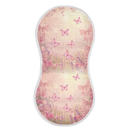 Muslin Baby Burp Cloths Set of 2, Soft Absorbent Pastel Garden Magic Cotton Burping Cloth, Milk Spit Up Rags for Newborn Unisex, 22 x 11 Inch2