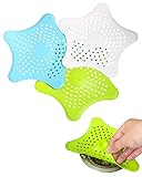 3 PCS Starfish Rubber Drain Strainers – Cover Sink Strainer Rubber Mats to Protect Kitchen And...