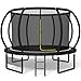 Devoko Trampolin Outdoor Ø 228/305/366/427 cm, GS-Zertifikat, Kindertrampolin Gartentrampolin mit Sicherheitsnetz, Rundes Riesentrampolin mit Leiter und Schuhbeutel