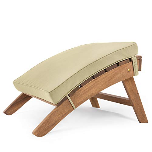 Adirondack - Cojín otomano para reposapiés con funda extraíble, suave y cálido, comodidad premium para sala de estar, sillón o sofá, lavable a máquina, poliéster duradero (50 x 50 cm)