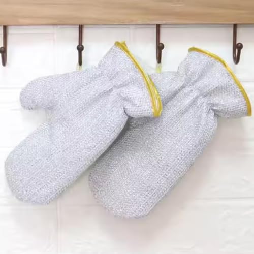 Luvas Fio de Aço Multiuso para Lavar Louça, Remover Óleo, Sujeiras e Limpeza de Cozinha