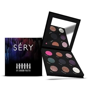 SERY Aurora Eye Shadow Palette- 9 in 1 Matt, Hi-sheen & Shimmer Shades, Long Wearing, Ultra Pigmented, Cosmo Delight EPS-1, 9.9 g