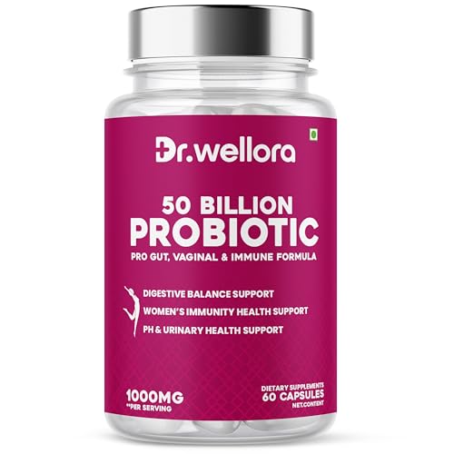 Image of Women's Probiotic 50 Billion CFU Capsules | Pre & Probiotics with Cranberry & D-Mannose | Gut, Vaginal & Urinary Health Support | pH Balance & Immunity Formula | 60 Veg Capsules