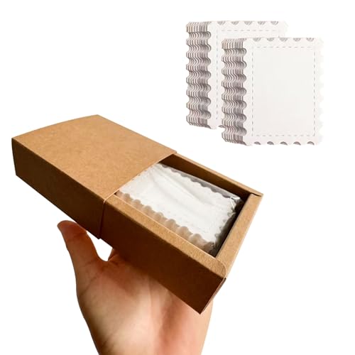 Creative Watercolor Paper Cards, 300gsm Cotton Pulp, Fine Grain & Deckle Edges - 50pcs 2x3 inch Artist Trading Cards (ATCs) for DIY Tickets, Gift Certificates, Stamps, Drawing & Handmade Crafts