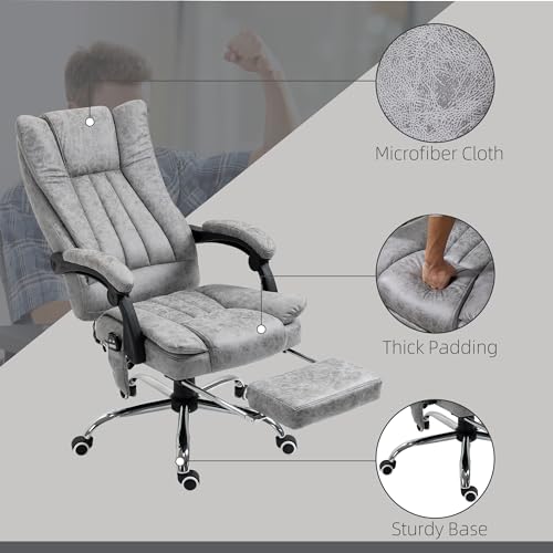 Vinsetto US921-246V810131 Microfiber Office Chair, High Back Computer Chair With 6 Point Massage thumb #6