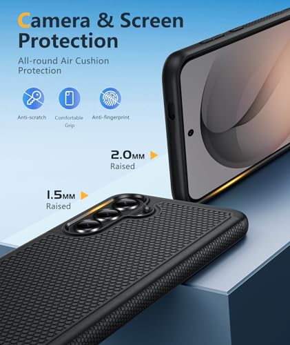 Image of FNTCASE for Samsung Galaxy S26 Plus Case: Military Grade Drop Protection, 14ft Drop Tested, Screen Protector Included, Anti-Slip Anti-Fingerprint Dual Layer Shockproof Phone Case Cover(Black)