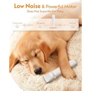 Dogs Hair Clippers Grooming Kit with Nail Grinder, 4 in 1 Cordless Electric Trimmer for Dogs Cat Low Noise USB Rechargeable, Pet Clippers Grooming Paws, Eyes, Ears, Face,Nail, Matted Hair