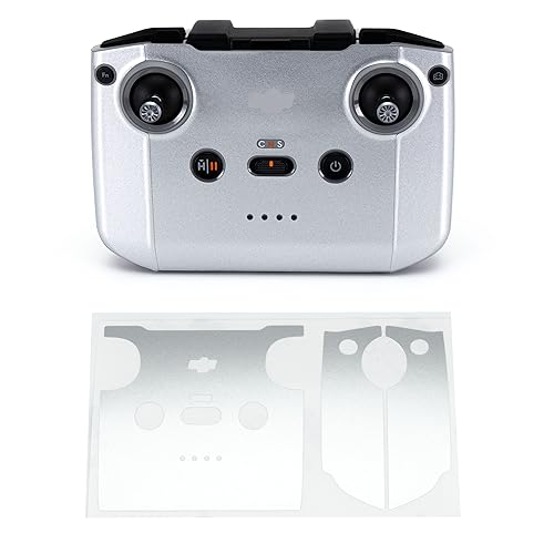 Image of WRAPGRADE Skin Stickers Compatible with DJI RC-N2 (Airforce Silver)