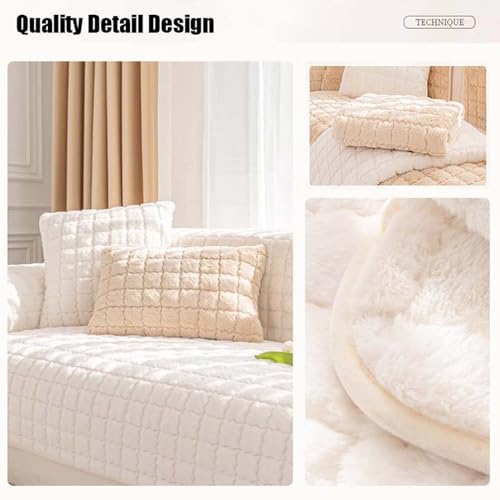 Housse canape en peluche de lapin amovible pour grand canapé d'angle