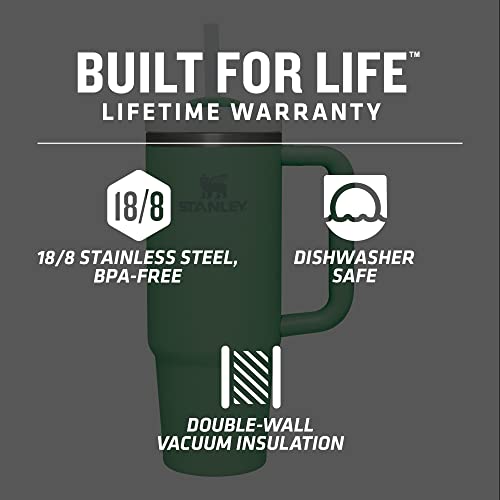 Stanley Quencher H2.0 Flowstate Stainless Steel Vacuum Insulated Tumbler With Lid And Straw For Water, Iced Tea Or Coffee, Smoothie And More 30Oz #TOP3