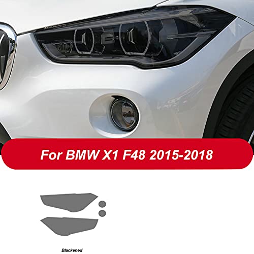 CGFZNUB Auto Koplamp Beschermfolie Koplamp Transparant Zwart TPU Sticker (Voor BMW X1 F48 2015-heden 2020 Accessoires) - Image 3