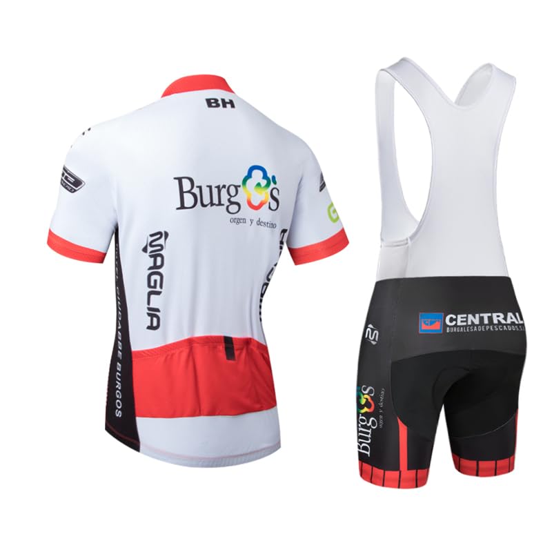 Men's cycling jersey set short sleeve 2-piece suit with gel padded bib shorts for summer outdoor cycling - Image 3