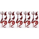 5 Fogli d Adesivi Auto Rosso in PVC Goth Halloween Festivo