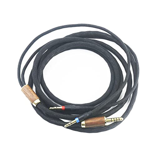 NewFantasia 6.7ft 4.4mm Balanced Cable 6N OCC Copper Silver Plated Cord Walnut Wood Shell Compatible with Hifiman Sundara, Ananda, Arya, HE400SE, Edition XS, HE4XX Headphones Dual 3.5mm end by NewFantasia - Image 4