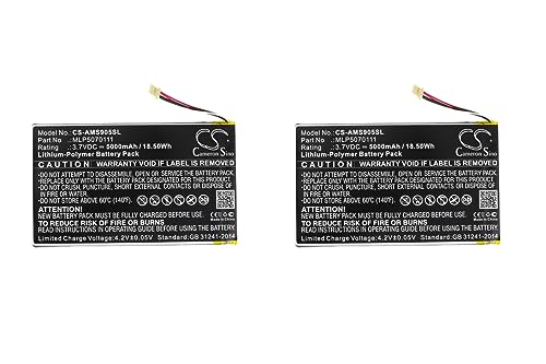 (2 Pack) XSP Battery for Autel MaxiSys Mini MS905 MS906 MaxiSys Mini MS905 MS906 MY905 PN MLP5070111 MLP5070111 (5000mAh)