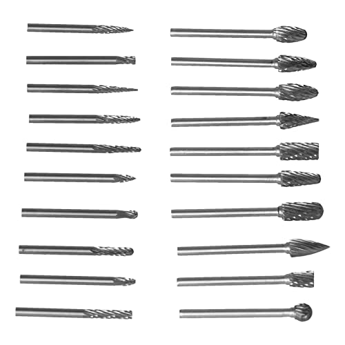 Set de 20 fresas rotatorias de carburo de tungsteno miniatura 4