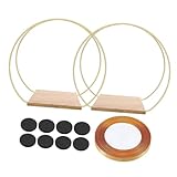 Centre de table floral en forme de cercle : l'anneau métallique est fabriqué dans un matériau durable et résistant, difficile à déformer et à casser