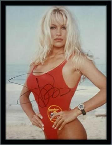 Framed Pamela Anderson autographed photo Certificate of Authenticity