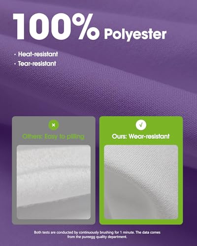 Image of Pureegg Polyester Tablecloth 60 inch x 84 inch Reusable & Washable Lavender | Durable, RectangleTable Cloth , for Outdoor Party, Picnic, Wedding, Banquet, Birthday